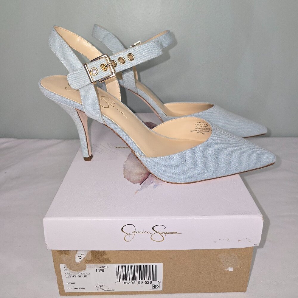 Jessica Simpson Miliny Pump, Lt Blue Denim, Women's Size 11M, New with Box